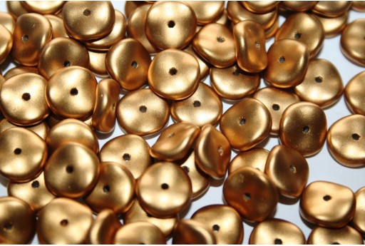Perline Wavelet Metallic Brass 10mm - 15pz