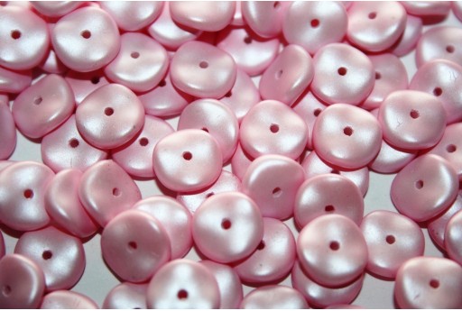 Perline Wavelet Pastel Rose 10mm - 15pz