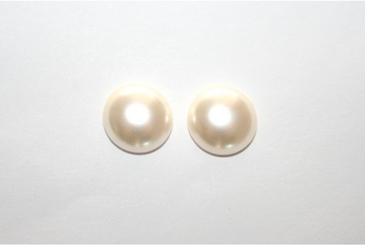 Cabochon Imitation Pearl White 12mm - 5pz