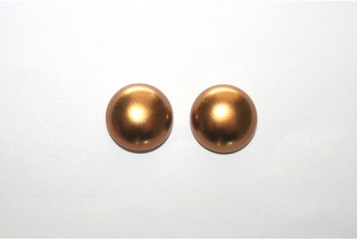 Cabochon Imitation Pearl Bronze 12mm - 5pz
