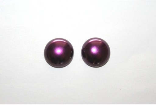 Cabochon Imitation Pearl Purple 12mm - 5pz