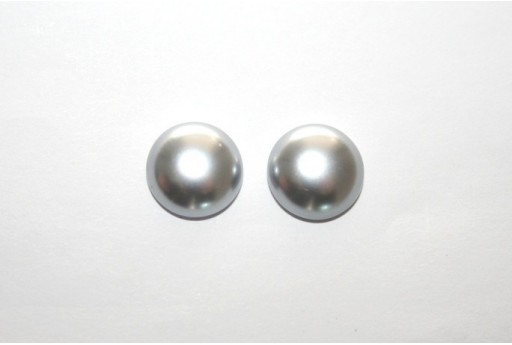 Cabochon Imitation Pearl Light Grey 12mm - 5pz