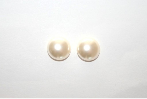 Cabochon Imitation Pearl White 10mm - 5pz