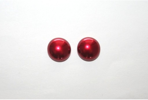 Cabochon Imitation Pearl Red 10mm - 5pz