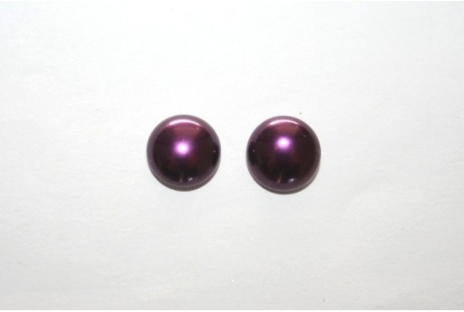 Cabochon Imitation Pearl Purple 10mm - 5pz