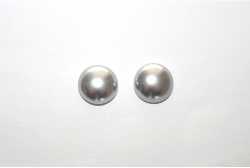 Cabochon Imitation Pearl Light Grey 10mm - 5pz