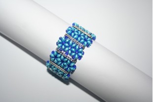 Kit Bracciale Fascia ES-O Pastel Aqua Barre Strass Swarovski