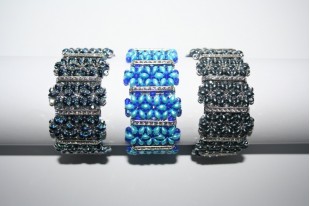 Kit Bracciale Fascia ES-O Pastel Aqua Barre Strass Swarovski