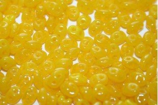 Perline Superduo Opal Yellow 5x2,5mm - 10gr