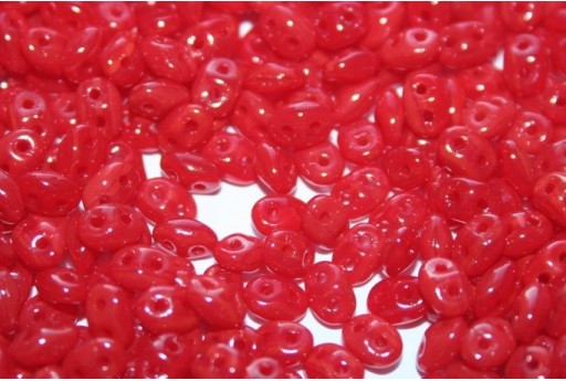 Perline Superduo Opal Red 5x2,5mm - 10gr