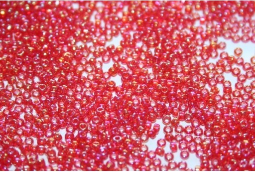 Perline Miyuki Transparent Red AB 15/0 - 10gr