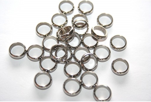 Rondelle Stainless Steel Bead Spacers 8mm - Perlinebijoux.com