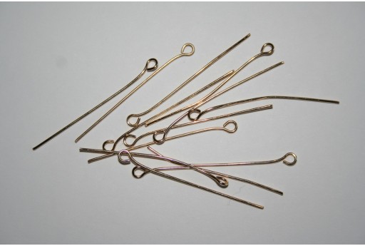 Chiodini con Occhiello Colore Oro 40x0,7mm - 50pz 2