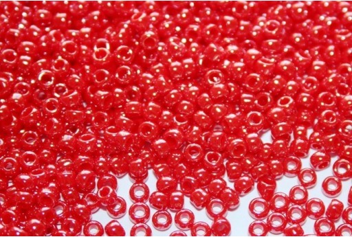 Miyuki Round Rocaille Seed Bead 8/0 Silver Lined Cherry Red, Size: 3 Grams