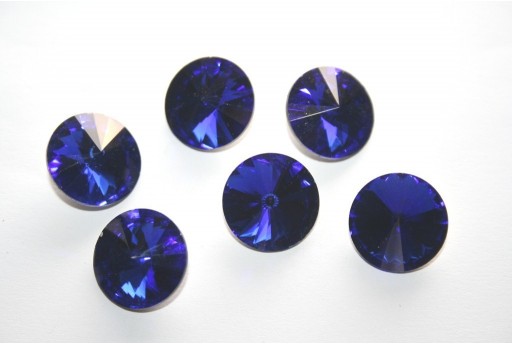 Glass Cabochon Cobalt Round 16mm - 4pz