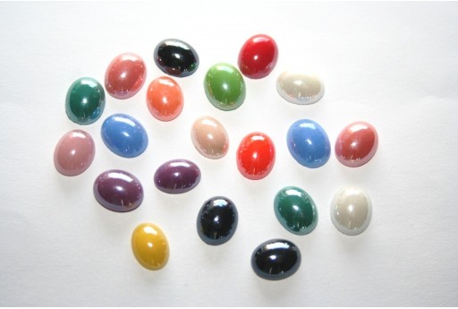 Cabochon in Ceramica Mix Color Ovale 8x10mm - 20pz 2