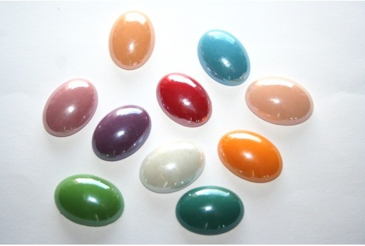 Cabochon in Ceramica Mix Color Ovale 13x18mm - 10pz 2