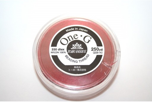 Toho One-G Nylon Thread 0,20mm Red 229m