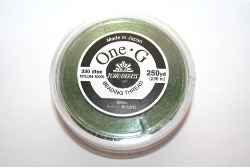 Toho One-G Nylon Thread 0,20mm Green 229m
