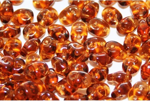 Perline Superduo Smoky Topaz 5x2,5mm - 10g 2