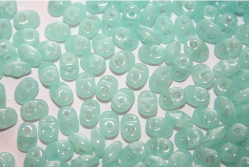 Superduo Beads Milky Aqua 5x2,5mm - 10gr