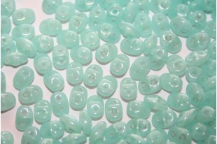 Superduo Beads Milky Aqua 5x2,5mm - 10gr