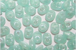 Superduo Beads Milky Aqua 5x2,5mm - 10gr