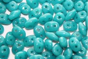 Superduo Beads Turquoise Dark Green 5x2,5mm - 10gr