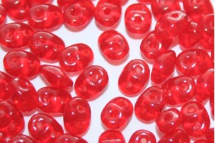 Perline Superduo Siam Ruby 5x2,5mm - 10g