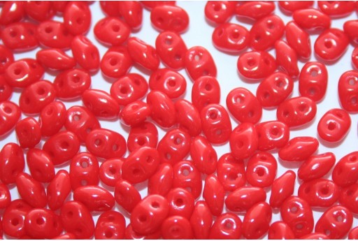 Perline Superduo Opaque Red 5x2,5mm -10g