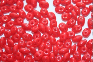 Perline Superduo Opaque Red 5x2,5mm -10g