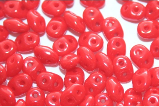 Perline Superduo Opaque Red 5x2,5mm -10g 2