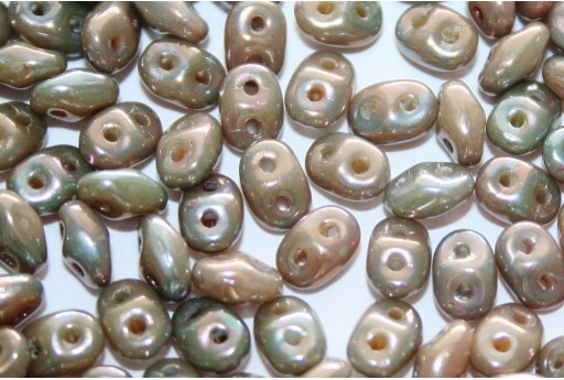 Perline Superduo Nebula Opaque Beige 5x2,5mm - 10gr 2