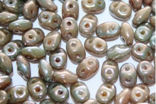 Superduo Beads Nebula Opaque Beige 5x2,5mm - 10gr