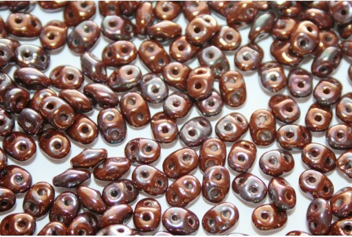 Superduo Beads Nebula Opaque Umber 5x2,5mm - 10gr