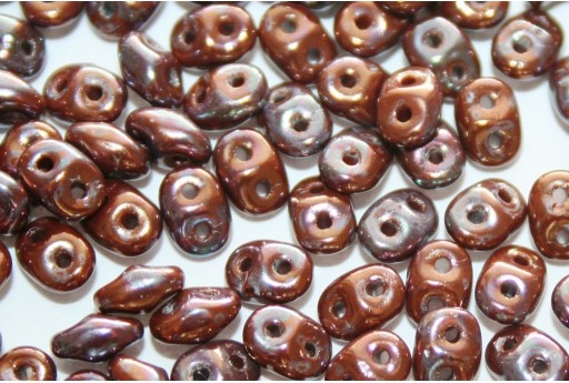 Superduo Beads Nebula Opaque Umber 5x2,5mm - 10gr 2