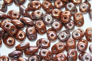 Superduo Beads Nebula Opaque Umber 5x2,5mm - 10gr