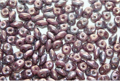 Superduo Beads Nebula Opaque Amethyst 5x2,5mm - 10gr