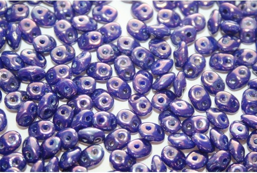 Superduo Beads Nebula Opaque Blue 5x2,5mm - 10gr