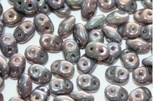 Superduo Beads Nebula Ashen Gray 5x2,5mm - 10gr