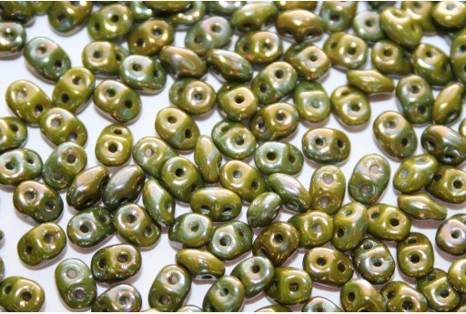 Superduo Beads Nebula Opaque Olivine 5x2,5mm - 10gr