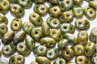 Perline Superduo Nebula Opaque Olivine 5x2,5mm - 10gr