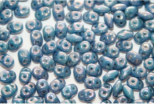 Perline Superduo Nebula Opaque Blue Turquoise 5x2,5mm - 10gr