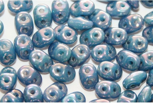 Perline Superduo Nebula Opaque Blue Turquoise 5x2,5mm - 10gr 2