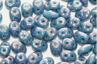 Perline Superduo Nebula Opaque Blue Turquoise 5x2,5mm - 10gr