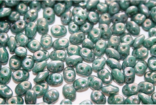 Superduo Beads Nebula Opaque Turquoise 5x2,5mm - 10gr
