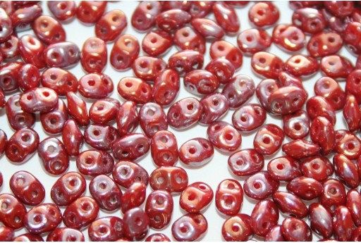 Superduo Beads Nebula Opaque Red 5x2,5mm - 10gr