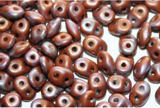 Superduo Beads Matte Nebula Opaque Umber 5x2,5mm - 10gr 2