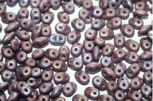 Superduo Beads Matte Nebula Opaque Amethyst 5x2,5mm - 10gr