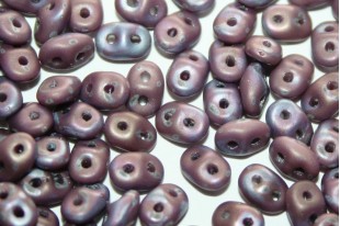 Superduo Beads Matte Nebula Opaque Amethyst 5x2,5mm - 10gr